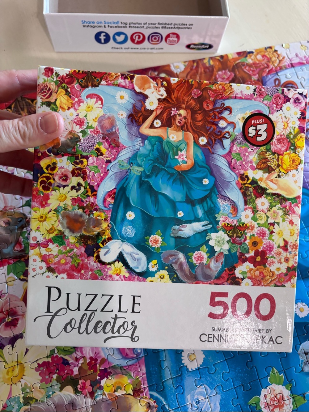 Puzzle Collector 500-Piece Fairy Jigsaw with Blue Dress - Picture 2 of 3